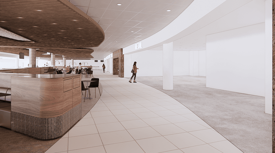 Design render — concourse