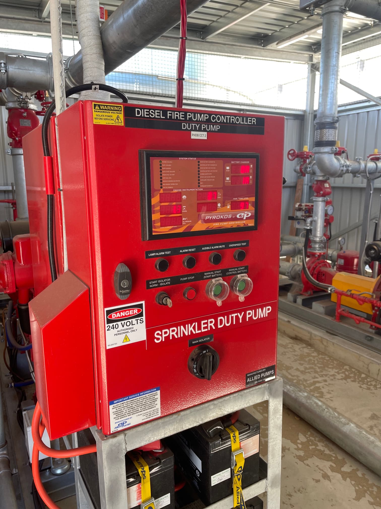 Diesel fire pump controller