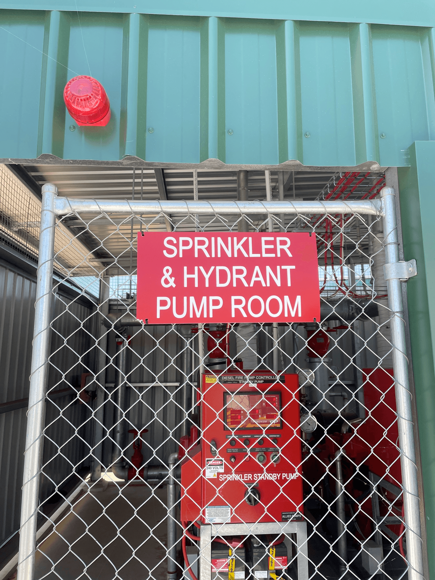 Sprinkler & hydrant pump room