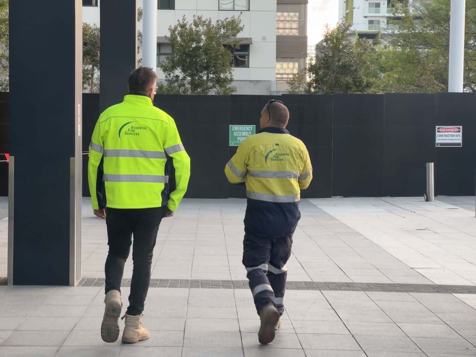 EFS team inspecting passive fire protection